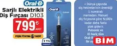 ORAL-B ŞARJLI ELEKTRİKLİ DİŞ FIRÇASI D103